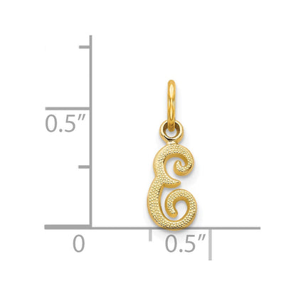 14K Gelbgold 14ky Schreibschrift Buchstabe E Initiale Charm