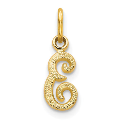 14K Gelbgold 14ky Schreibschrift Buchstabe E Initiale Charm