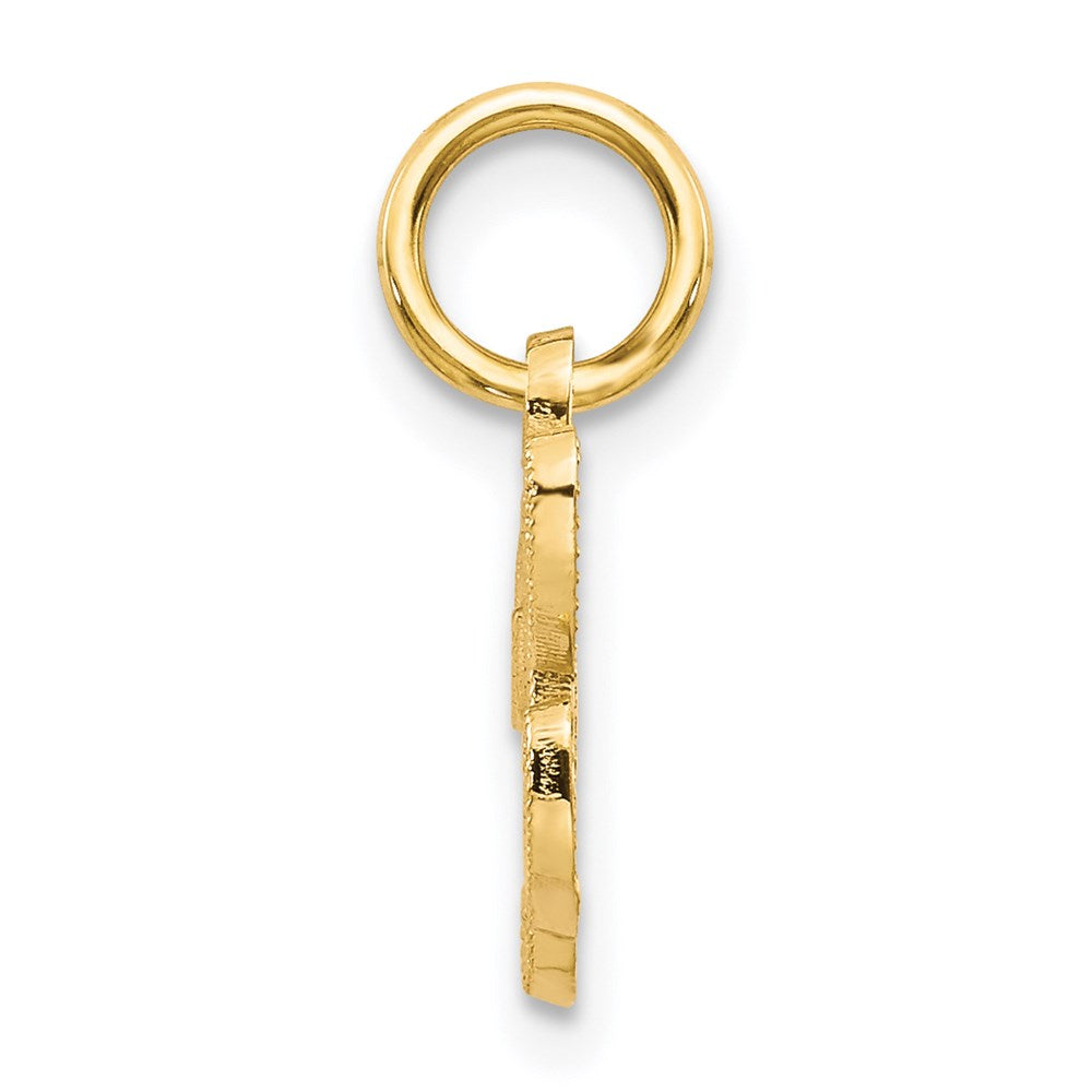 14K Gelbgold 14ky Schreibschrift Buchstabe H Initiale Charm