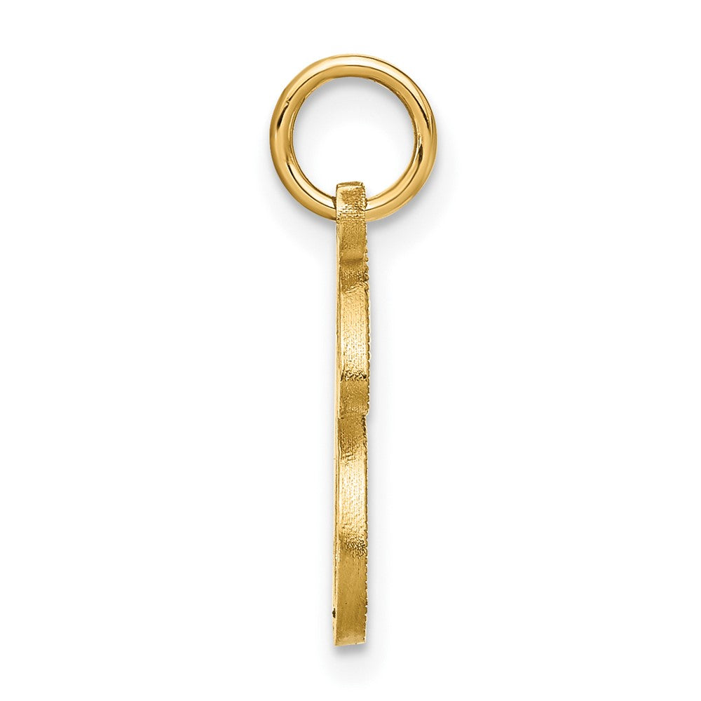 14K Gelbgold 14ky Schreibschrift Buchstabe I Initiale Charm