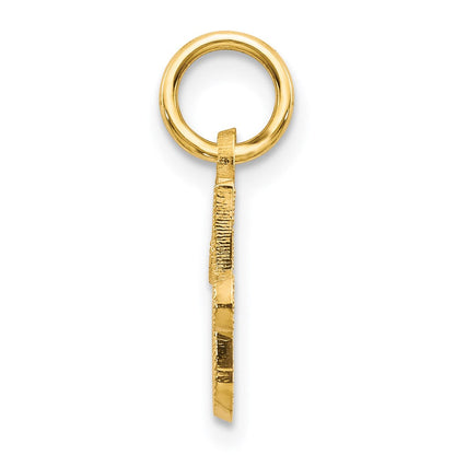 14K Gelbgold 14ky Schreibschrift Buchstabe J Initiale Charm