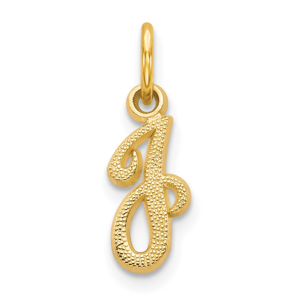 14K Gelbgold 14ky Schreibschrift Buchstabe J Initiale Charm