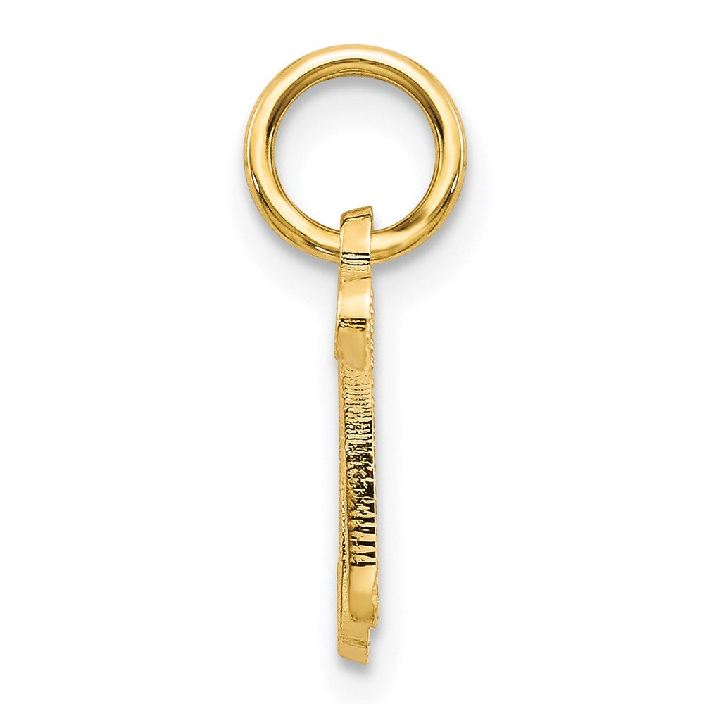 14K Gelbgold 14ky Schreibschrift Buchstabe N Initiale Charm