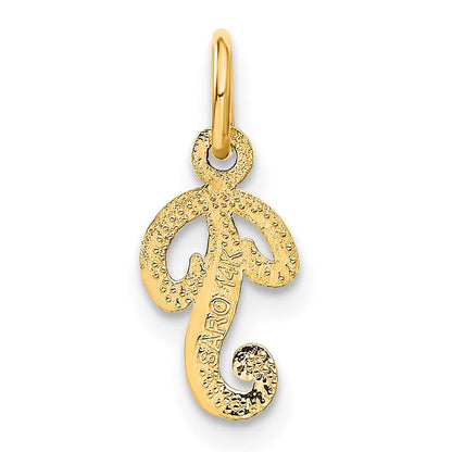 14K Gelbgold 14ky Schreibschrift Buchstabe P Initiale Charm