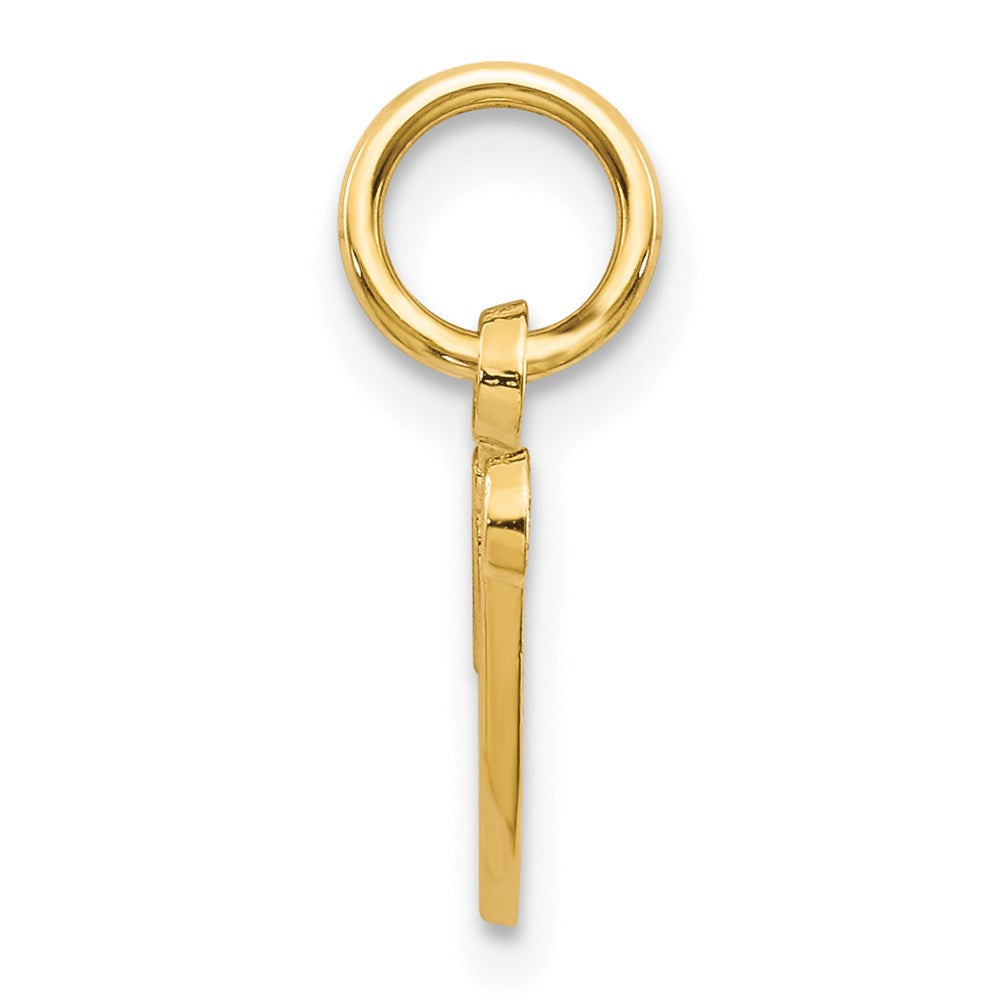 14K Gelbgold 14ky Schreibschrift Buchstabe V Initiale Charm