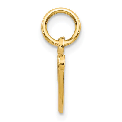 14K Gelbgold 14ky Schreibschrift Buchstabe V Initiale Charm