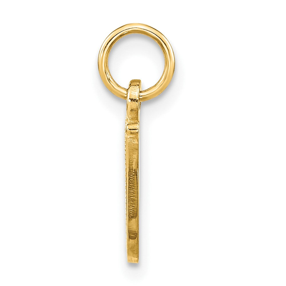 14K Gelbgold 14ky Schreibschrift Buchstabe W Initiale Charm