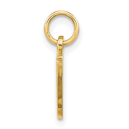 14K Gelbgold 14ky Schreibschrift Buchstabe W Initiale Charm
