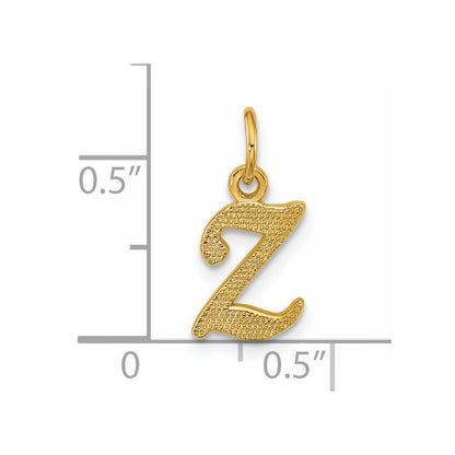 14K Gelbgold Casted Initiale Z Charm