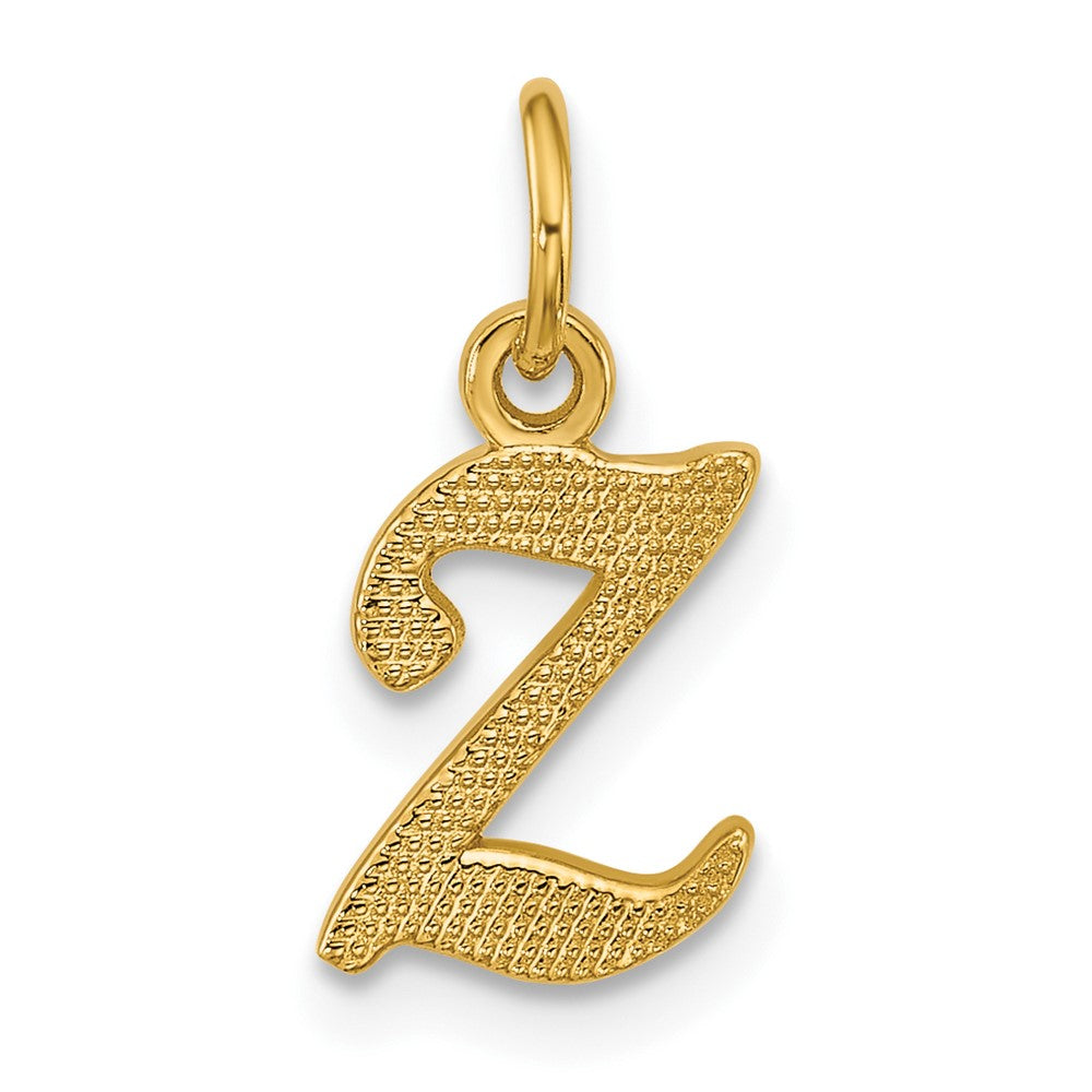 14K Gelbgold Casted Initiale Z Charm