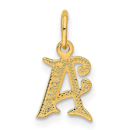 14K Gelbgold Buchstabe A Initiale Charm