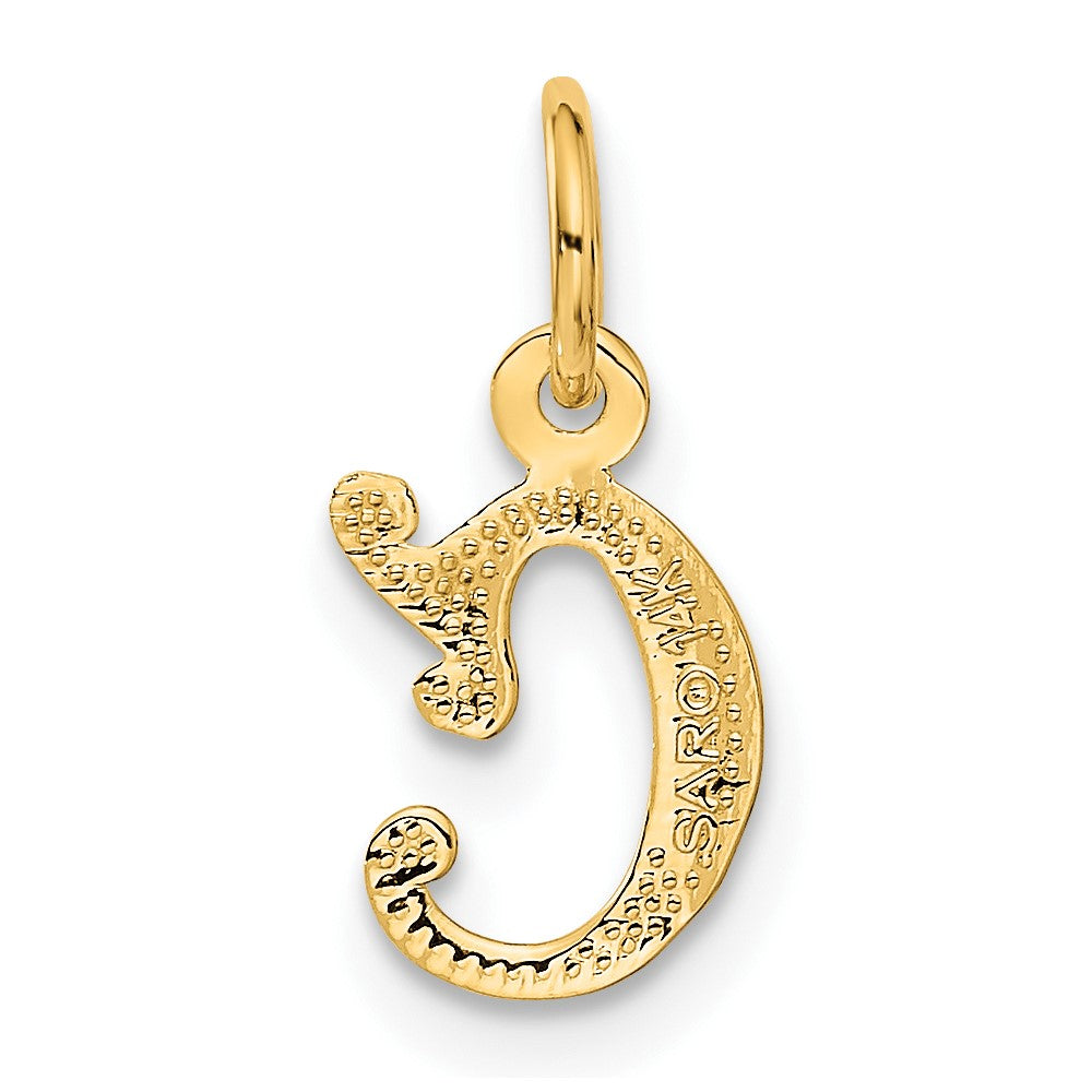 14K Gelbgold Buchstabe C Initiale Charm