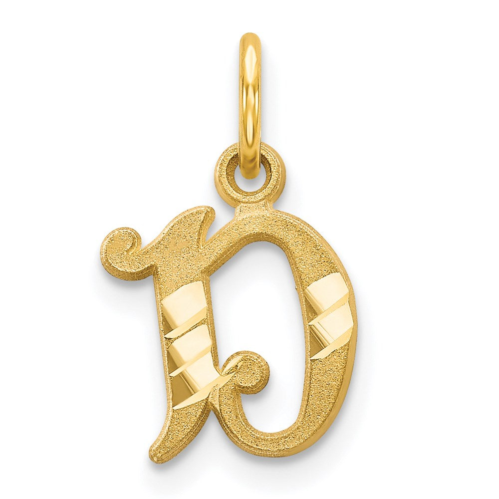14K Gelbgold Buchstabe D Initiale Charm