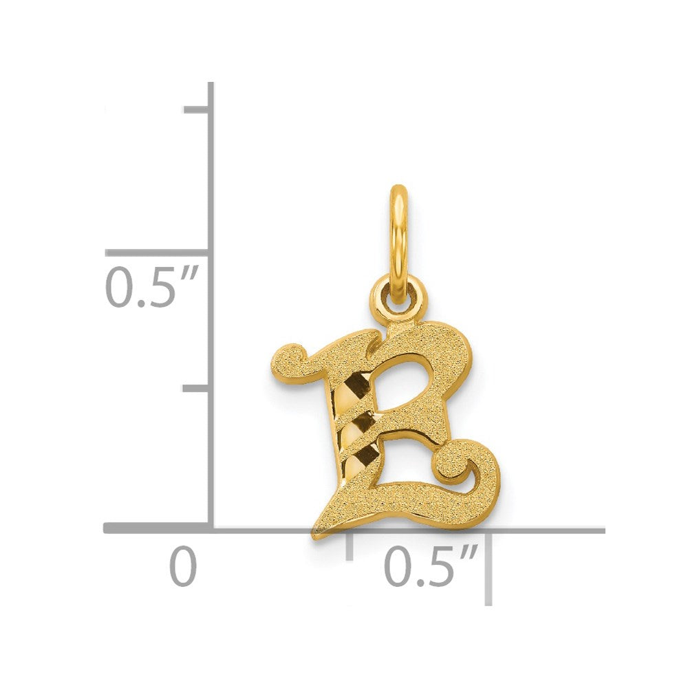 14K Gelbgold Buchstabe E Initiale Charm