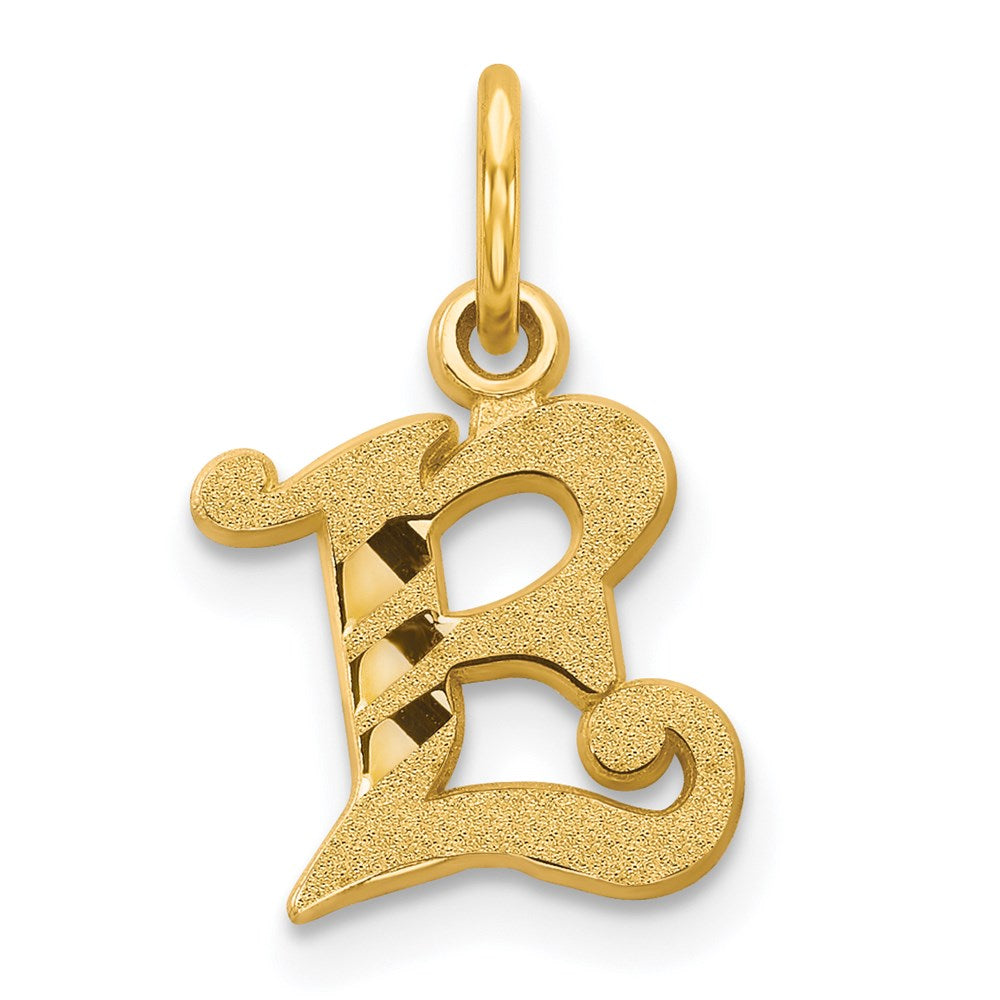 14K Gelbgold Buchstabe E Initiale Charm