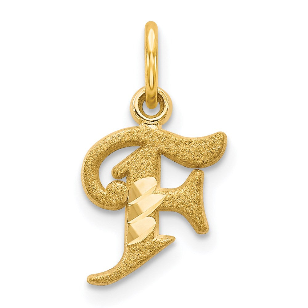 14K Gelbgold Buchstabe F Initiale Charm