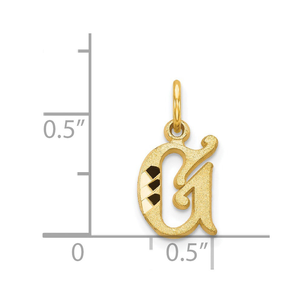 14K Gelbgold Buchstabe G Initiale Charm