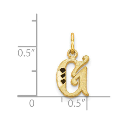 14K Gelbgold Buchstabe G Initiale Charm