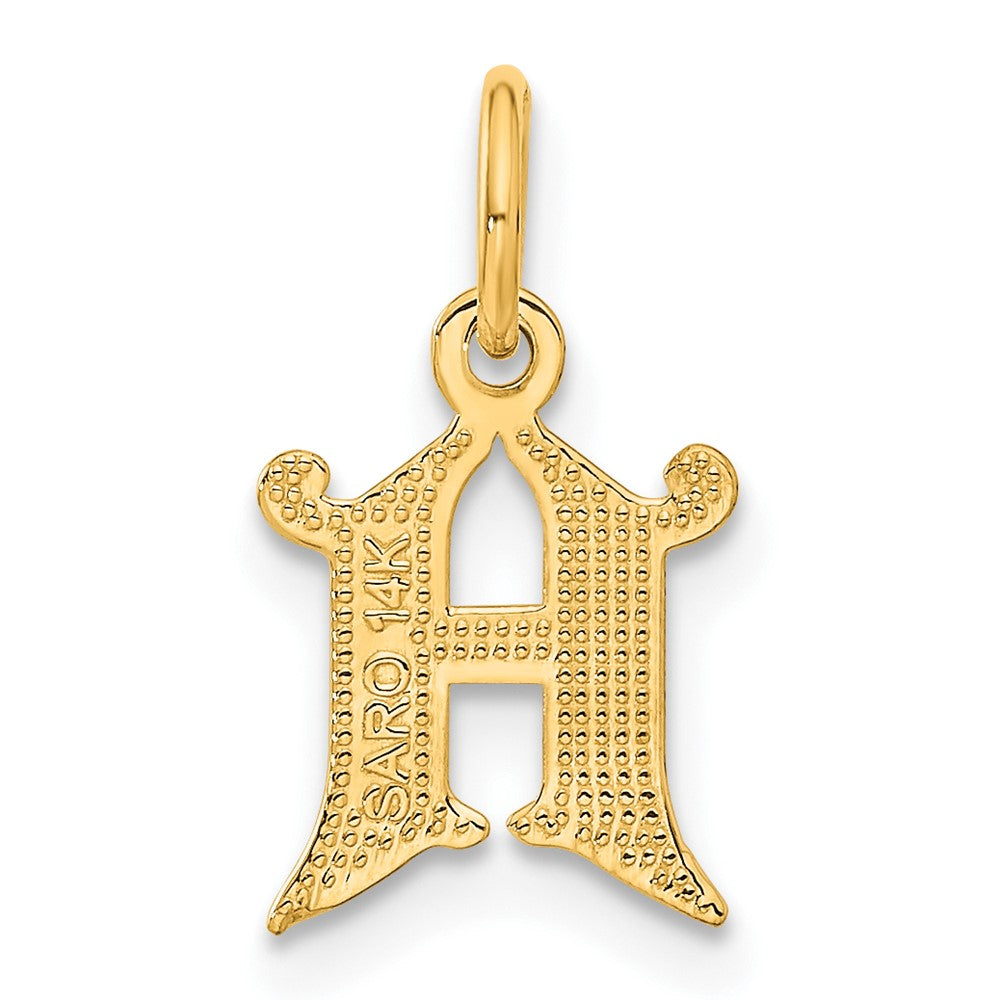 14K Gelbgold Buchstabe H Initiale Charm