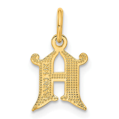 14K Gelbgold Buchstabe H Initiale Charm