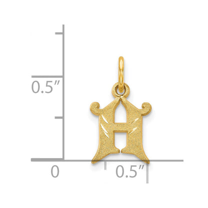 14K Gelbgold Buchstabe H Initiale Charm