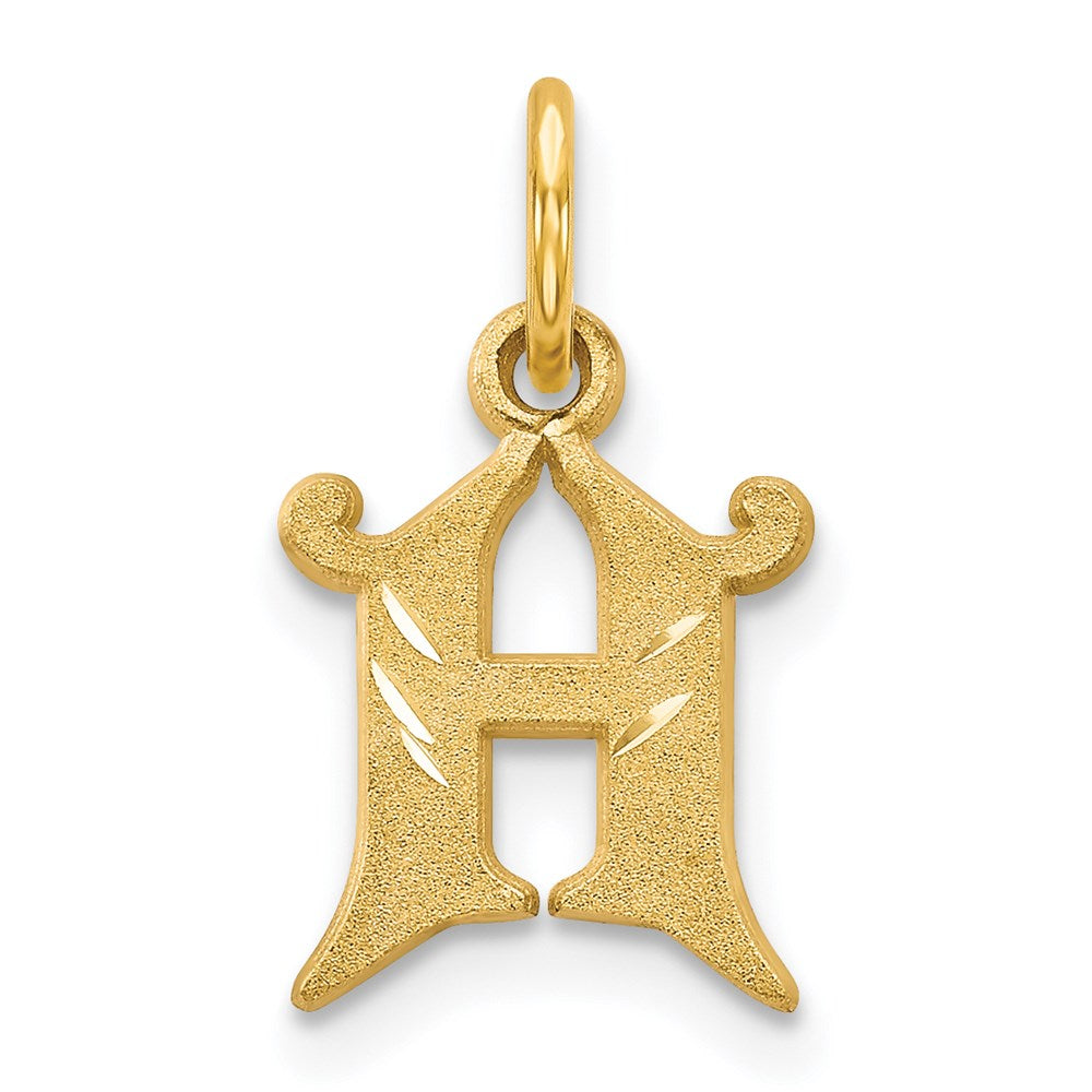 14K Gelbgold Buchstabe H Initiale Charm