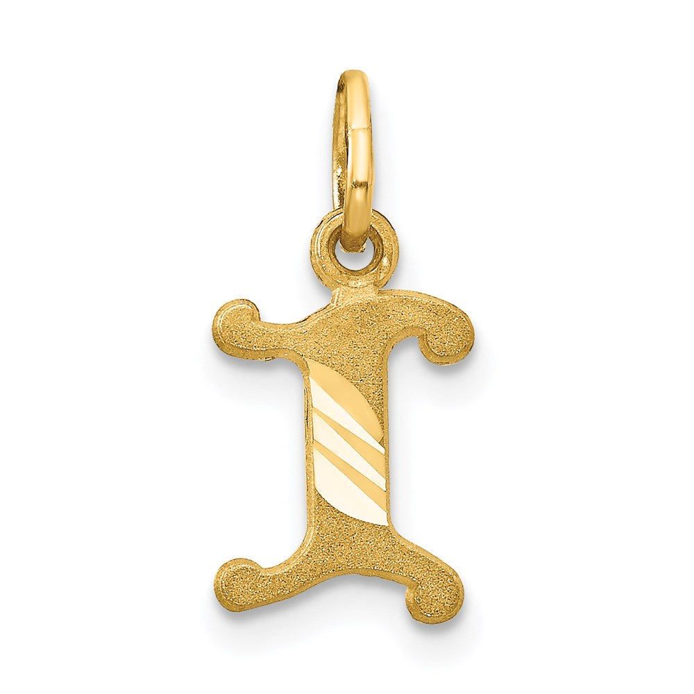 14K Gelbgold Buchstabe I Initiale Charm