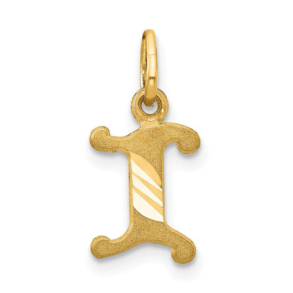 14K Gelbgold Buchstabe I Initiale Charm