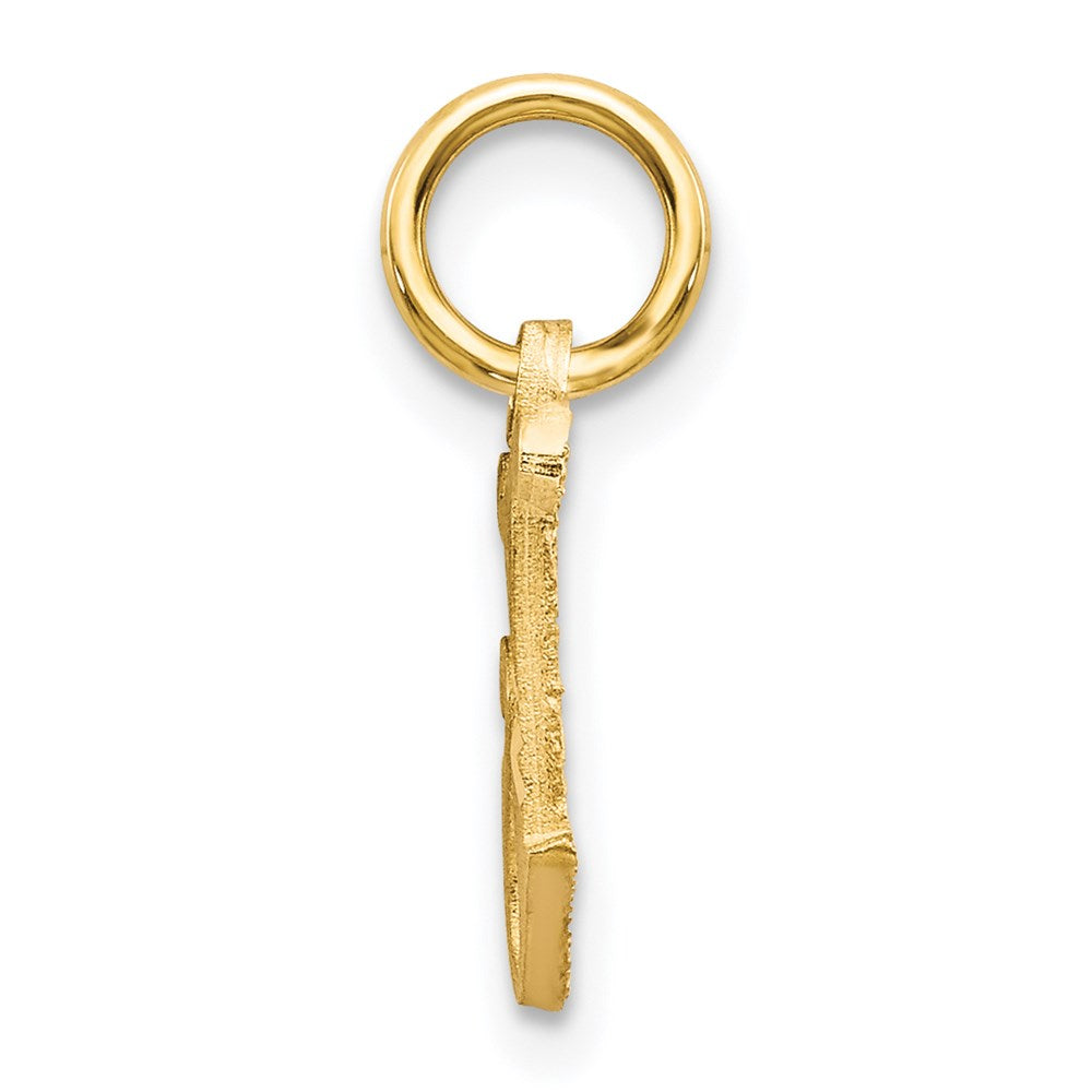 14K Gelbgold Buchstabe J Initiale Charm