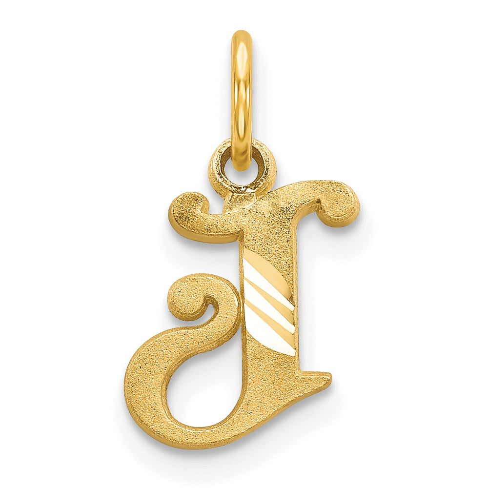14K Gelbgold Buchstabe J Initiale Charm