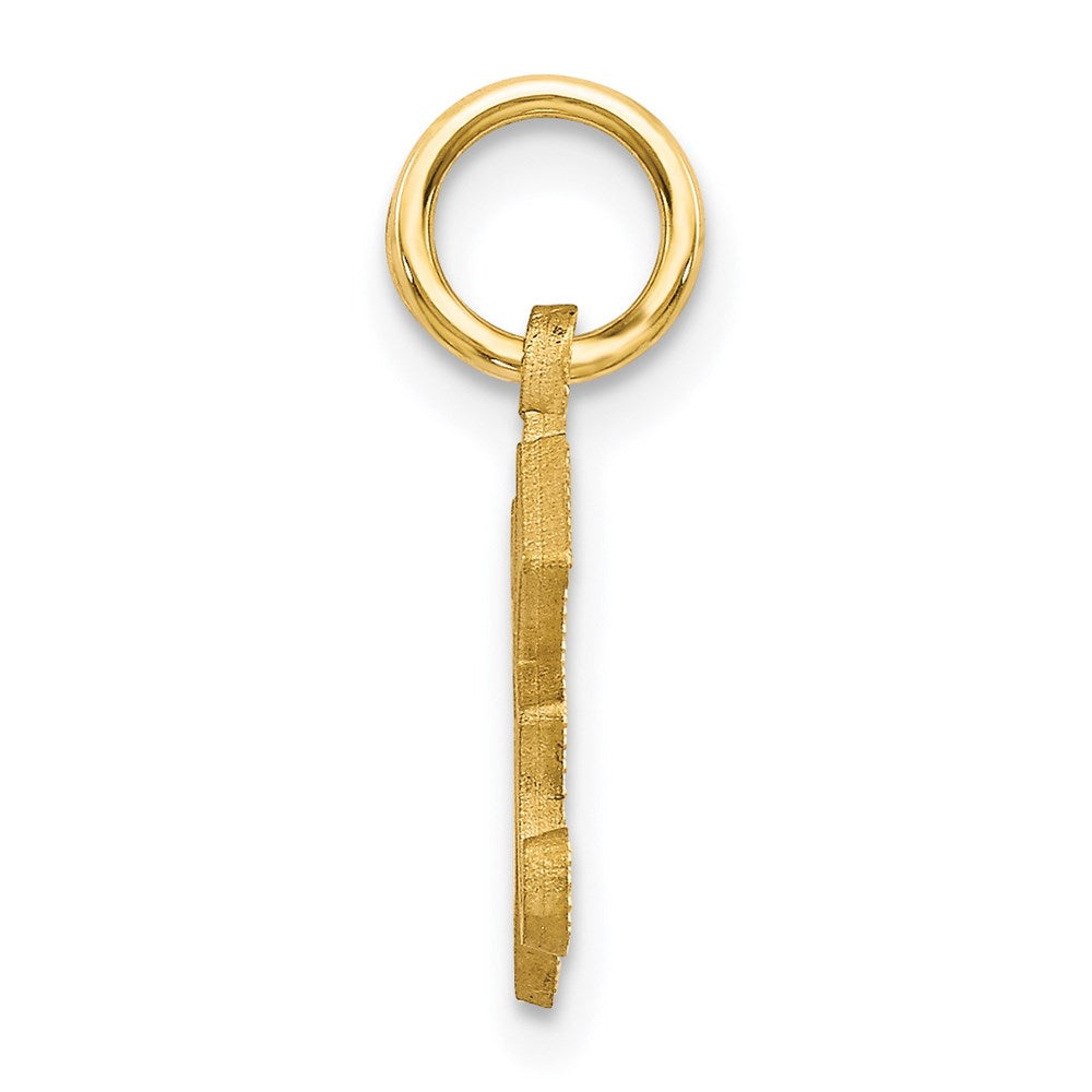 14K Gelbgold Buchstabe K Initiale Charm