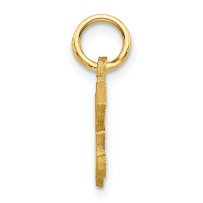 14K Gelbgold Buchstabe K Initiale Charm