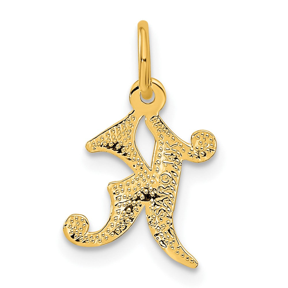 14K Gelbgold Buchstabe K Initiale Charm