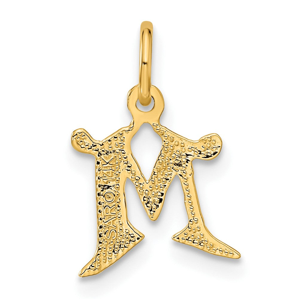 14K Gelbgold Buchstabe M Initiale Charm