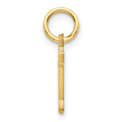 14K Gelbgold Buchstabe N Initiale Charm