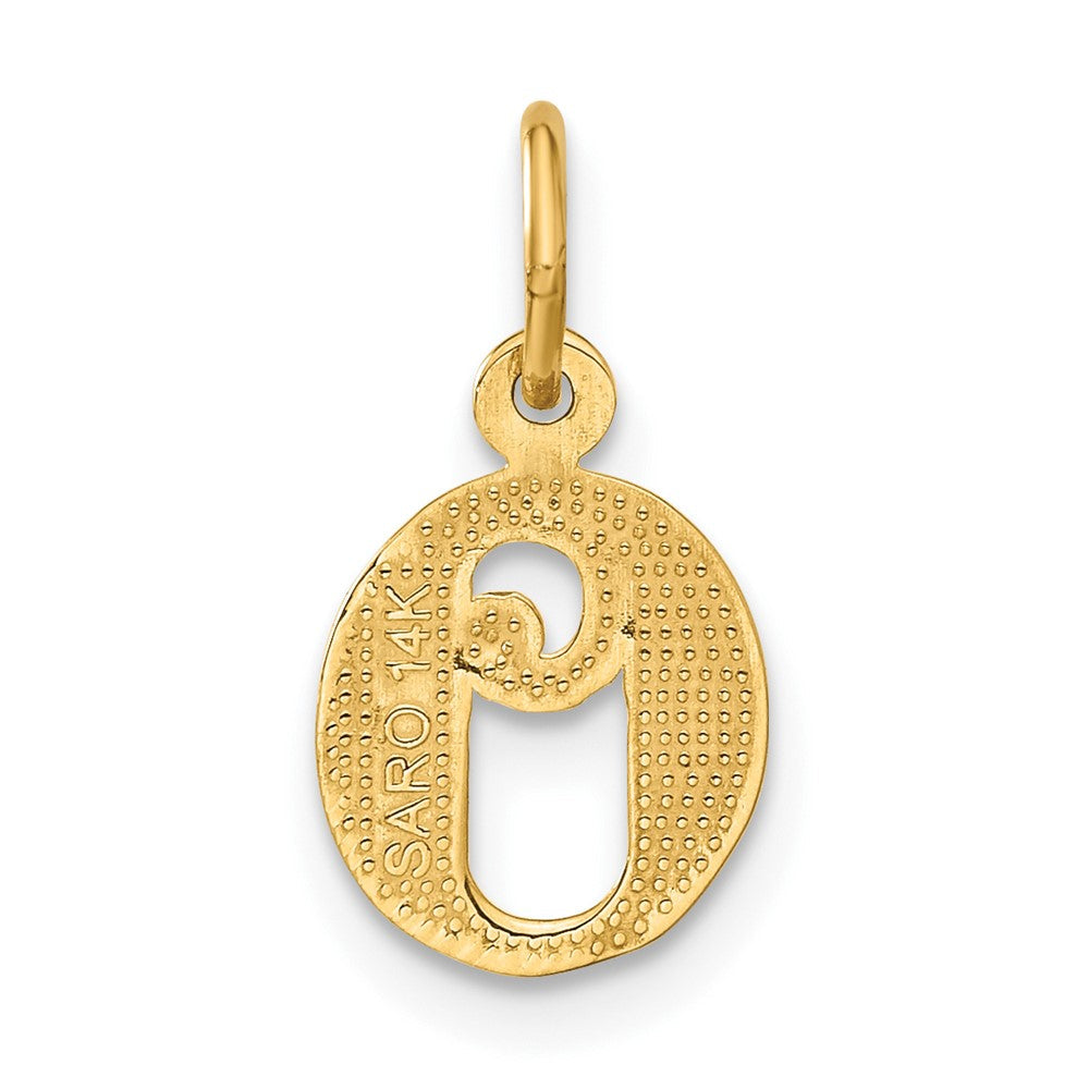 14K Gelbgold Buchstabe O Initiale Charm