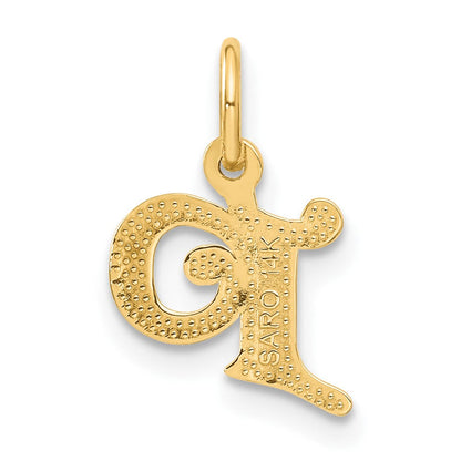14K Gelbgold Buchstabe P Initiale Charm