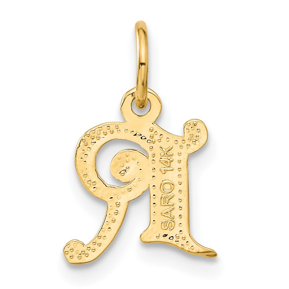 14K Gelbgold Buchstabe R Initiale Charm