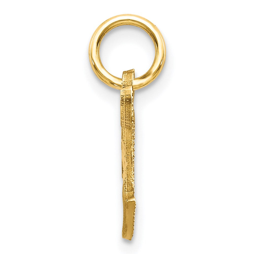 14K Gelbgold Buchstabe T Initiale Charm