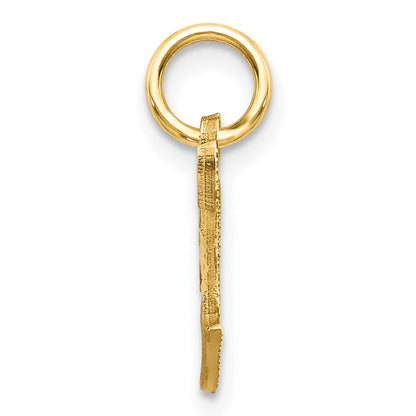 14K Gelbgold Buchstabe T Initiale Charm