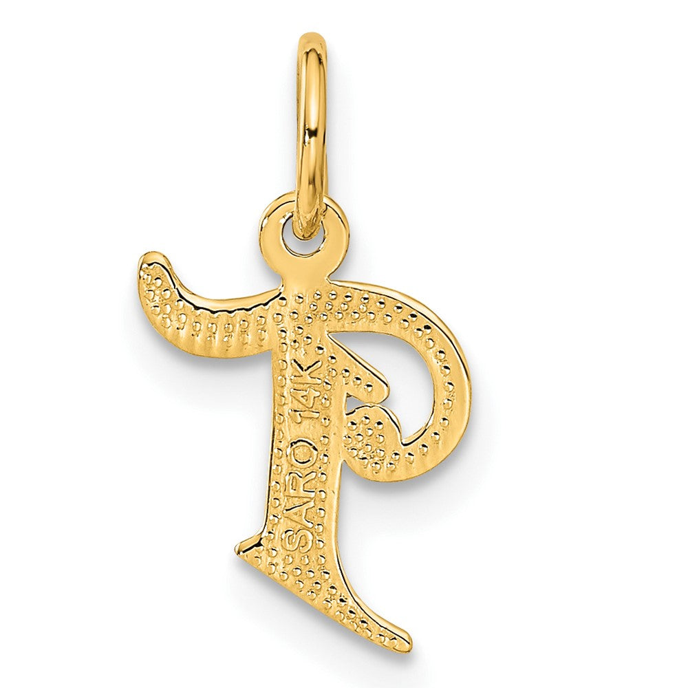 14K Gelbgold Buchstabe T Initiale Charm