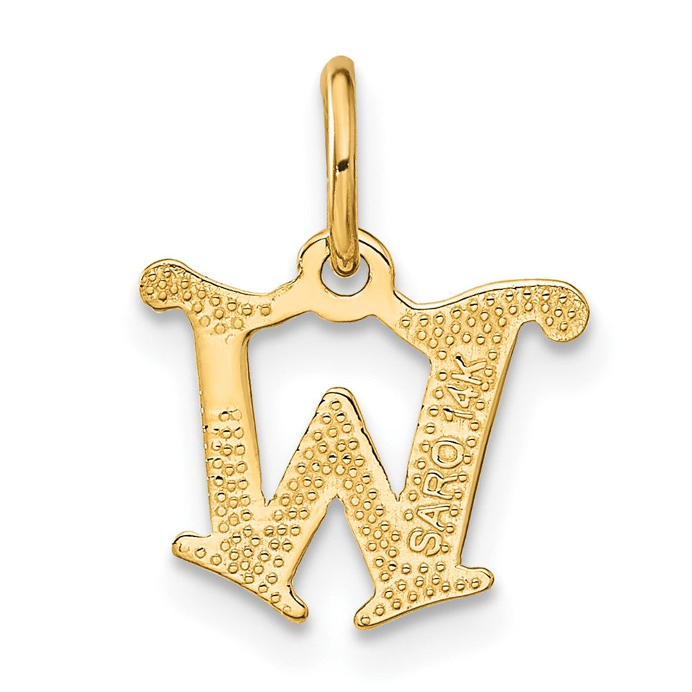 14K Gelbgold Buchstabe W Initiale Charm