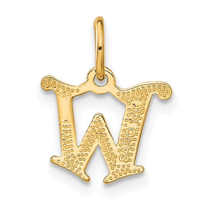 14K Gelbgold Buchstabe W Initiale Charm