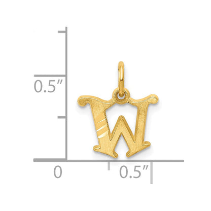 14K Gelbgold Buchstabe W Initiale Charm