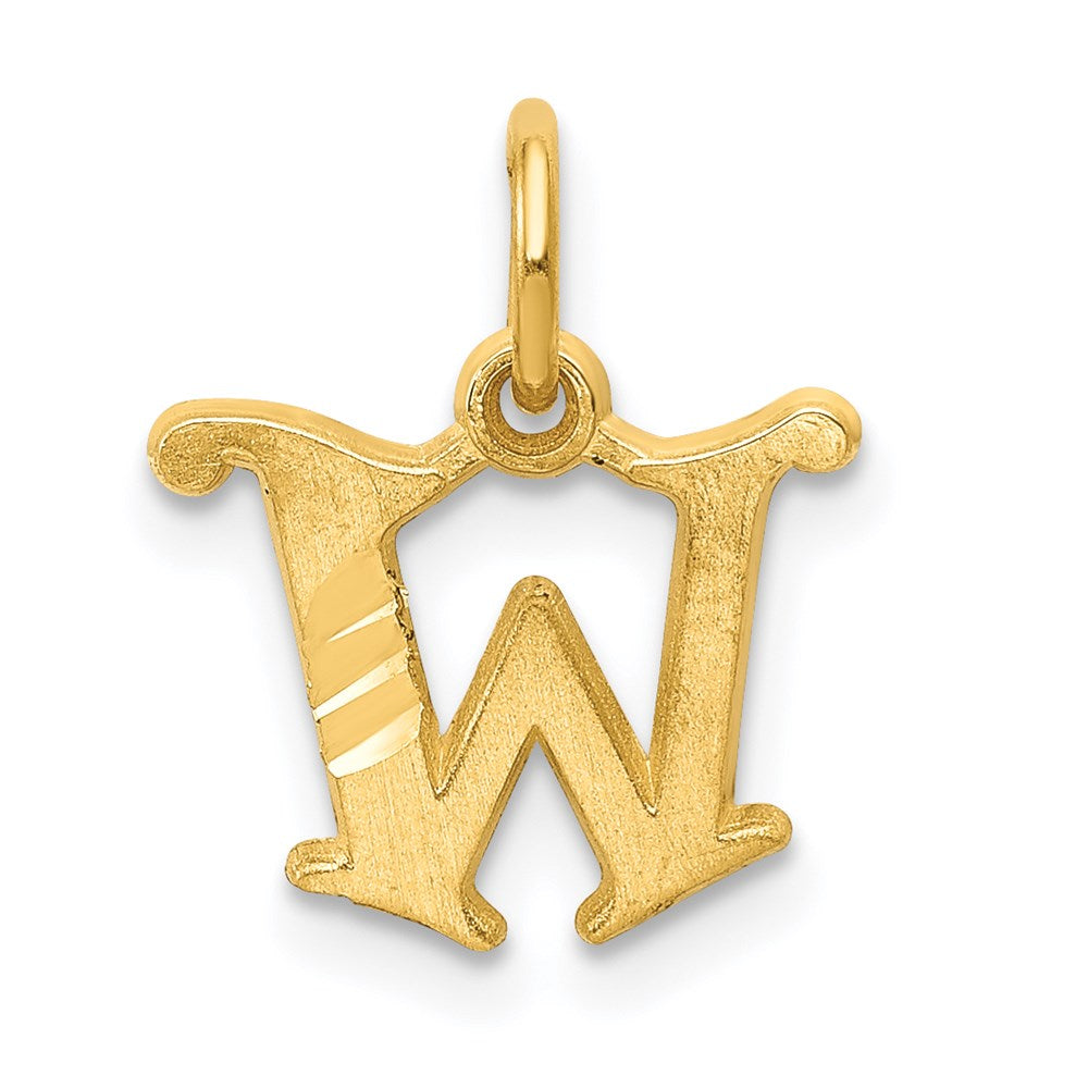 14K Gelbgold Buchstabe W Initiale Charm