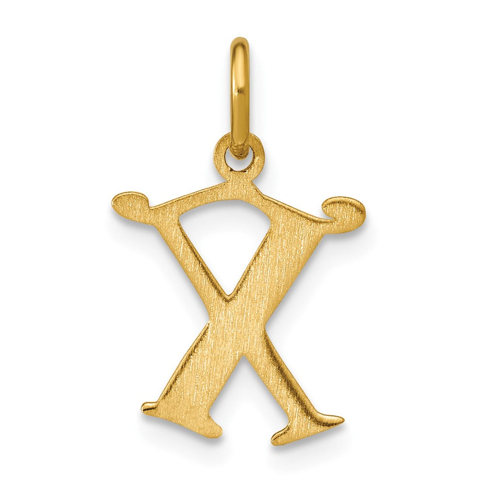 14K Gelbgold Buchstabe X Initiale Charm