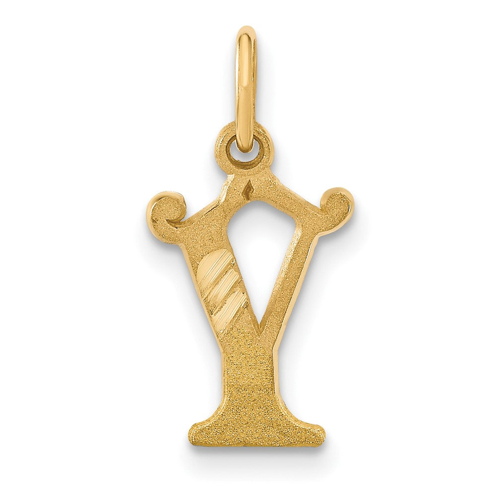 14K Gelbgold Buchstabe Y Initiale Charm