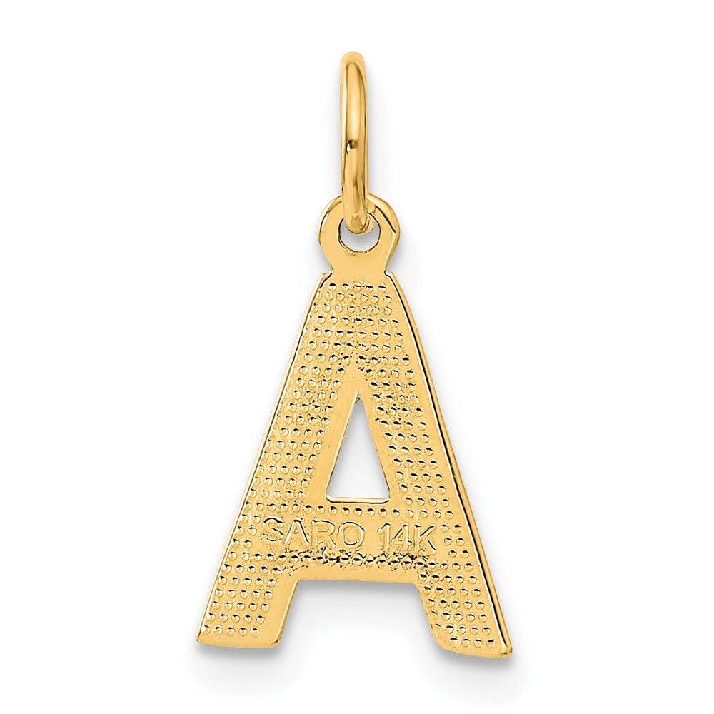 14K Gelbgold Buchstabe A Initiale Charm