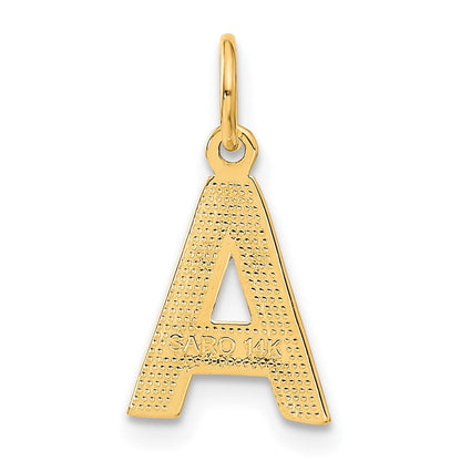 14K Gelbgold Buchstabe A Initiale Charm
