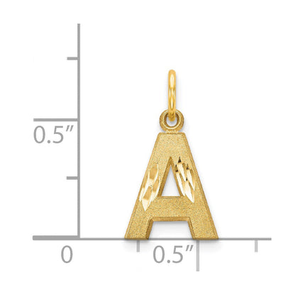 14K Gelbgold Buchstabe A Initiale Charm